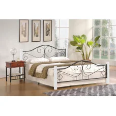 Bed VIOLETTA 160, WHITE / BLACK